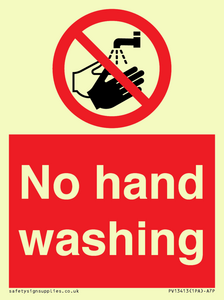 No hand washing